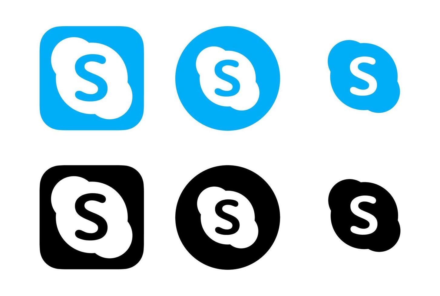 skype logotyp vektor, skype ikon fri vektor