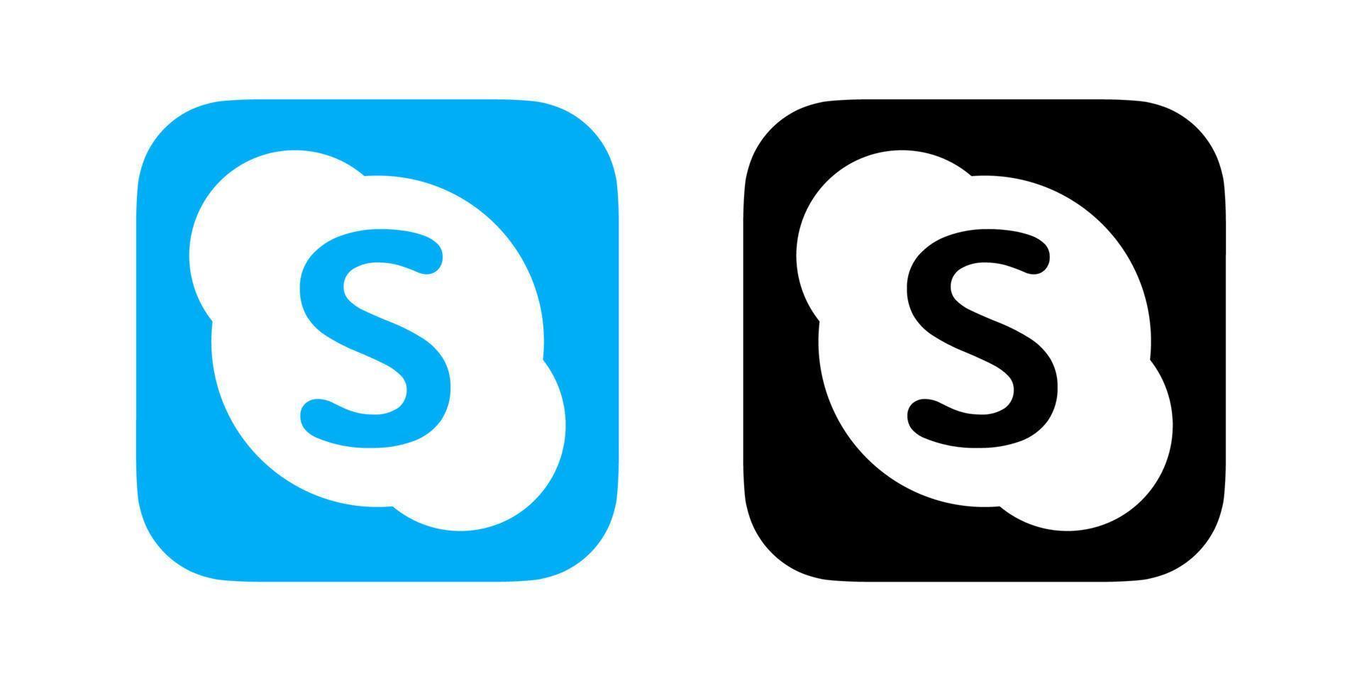 Skype-Logo-Vektor, Skype-Symbol kostenloser Vektor