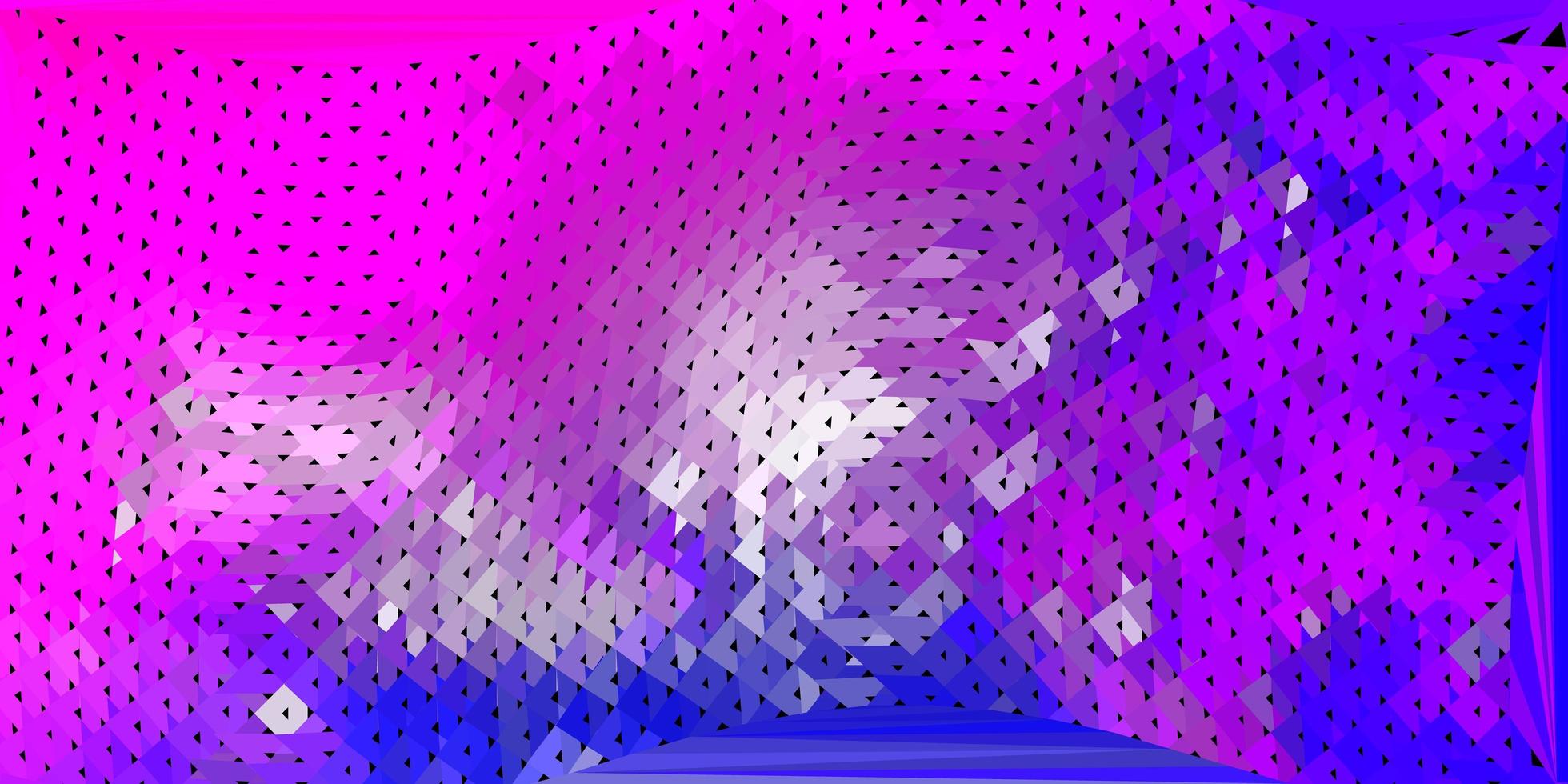 ljusrosa, blå vektor abstrakt triangelmönster.