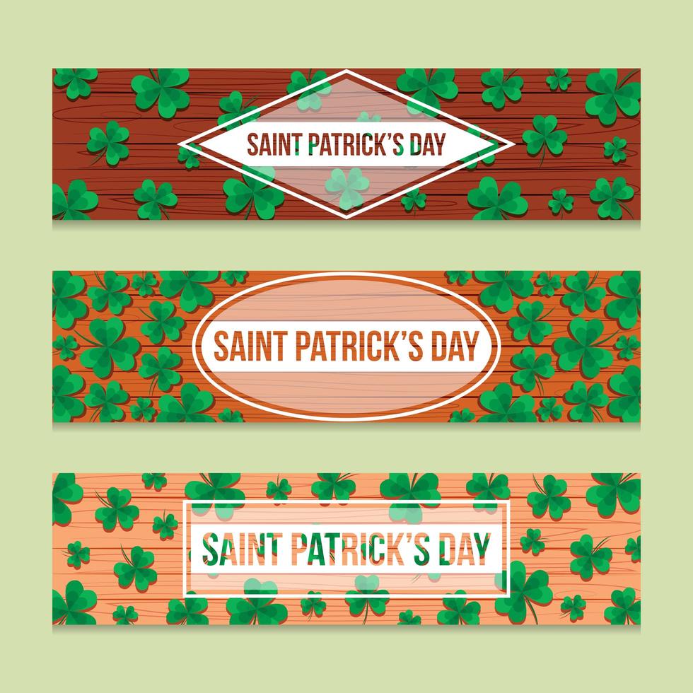 Saint Patrick Clover Banner vektor