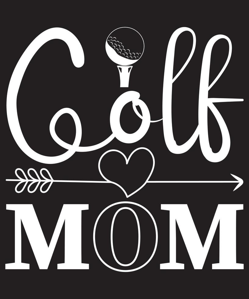 golf mamma t-shirt design mall vektor