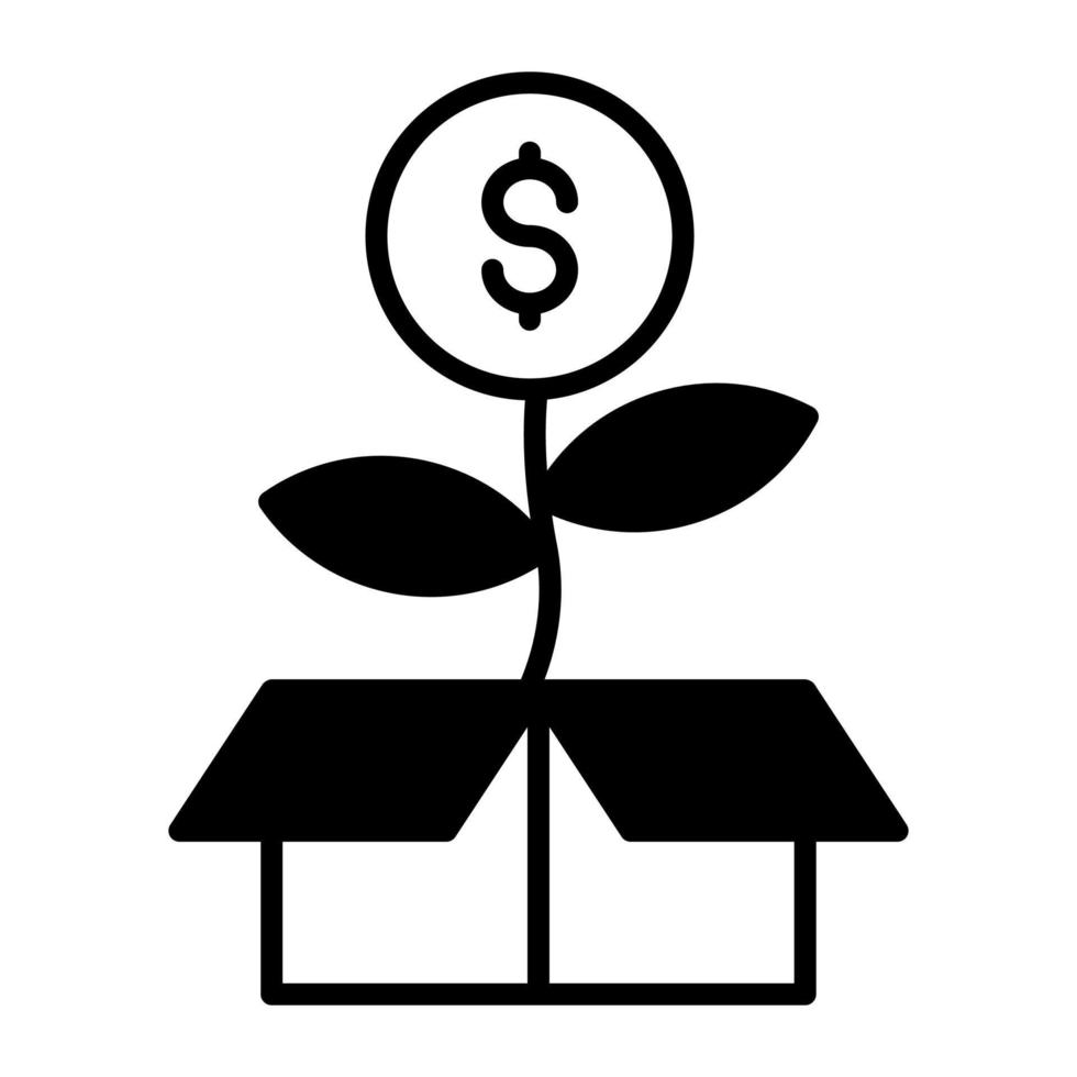 pengar växt, tillväxt begrepp av investering vektor