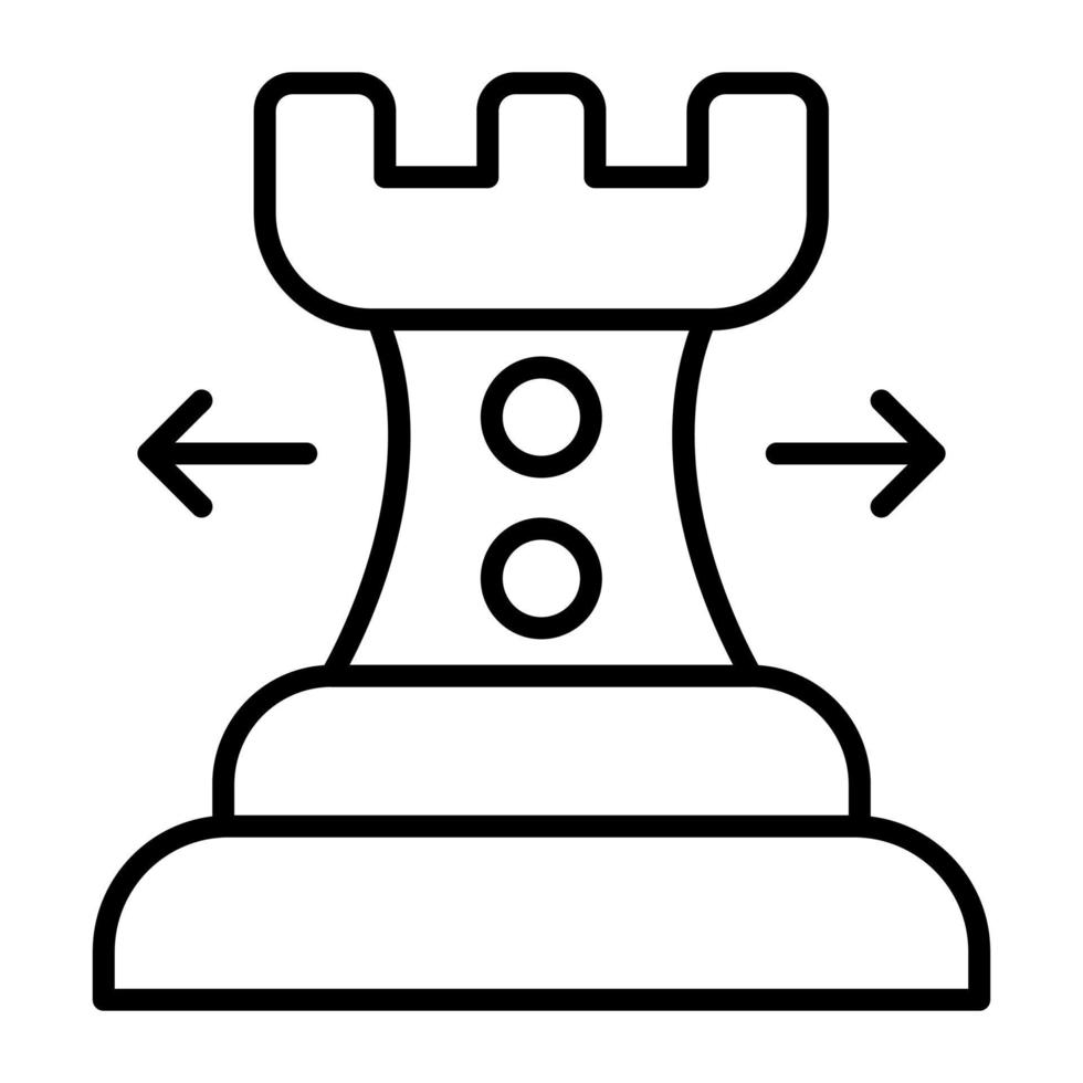 Schachfiguren-Vektorsymbol im trendigen Stil isoliert auf weißem Hintergrund vektor