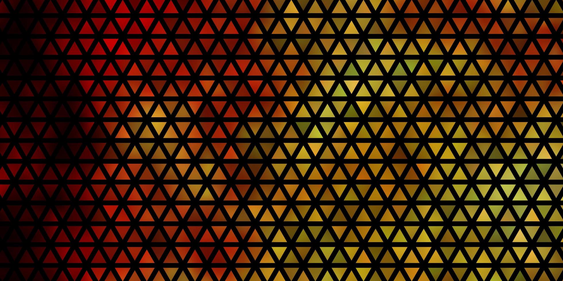 ljus orange vektor layout med linjer, trianglar.