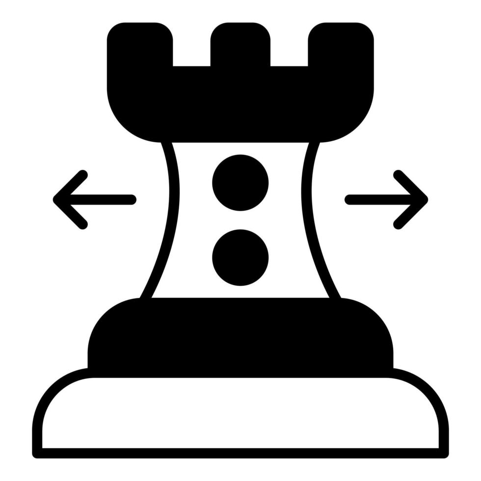 Schachfiguren-Vektorsymbol im trendigen Stil isoliert auf weißem Hintergrund vektor