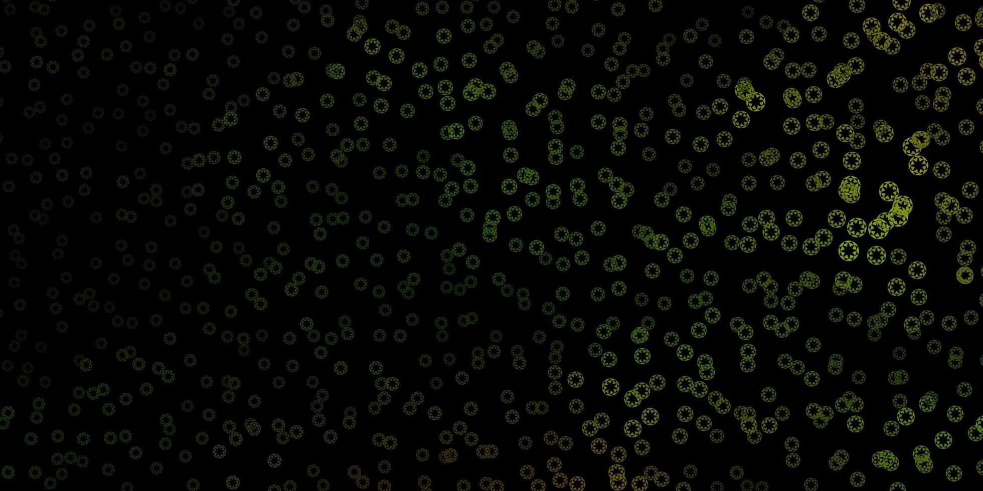 dunkelgrüne Vektorschablone mit Kreisen. vektor
