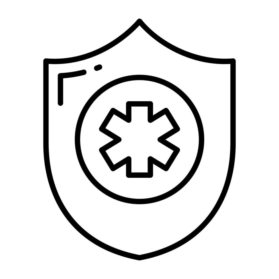 trendiges Symbol für Krankenversicherungsvektorsymbol vektor