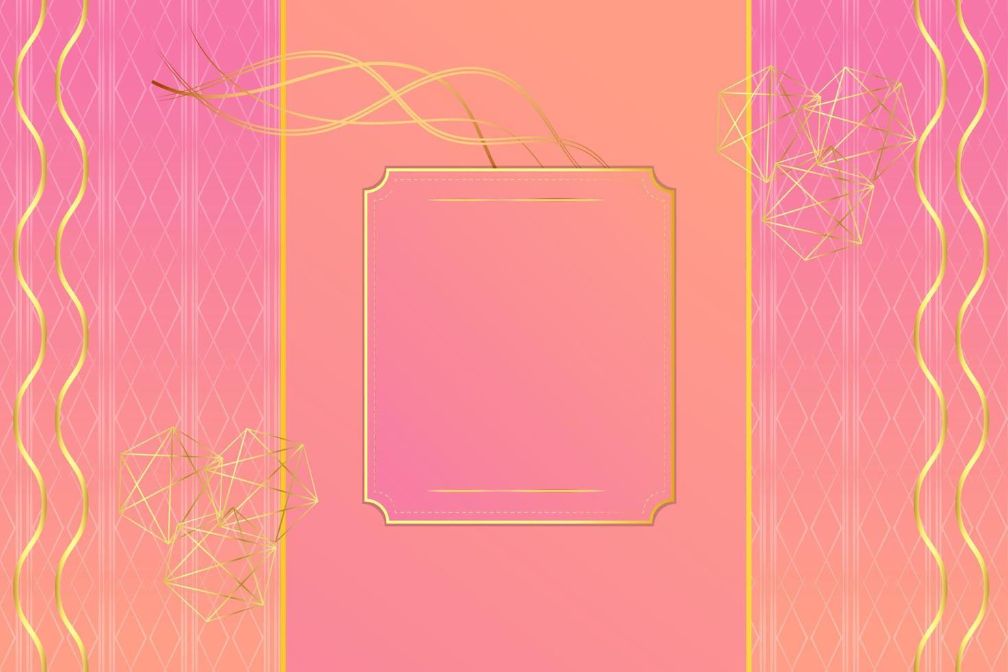 modern lyx abstrakt bakgrund med gyllene linje element rosa guld lutning bakgrund modern för design vektor