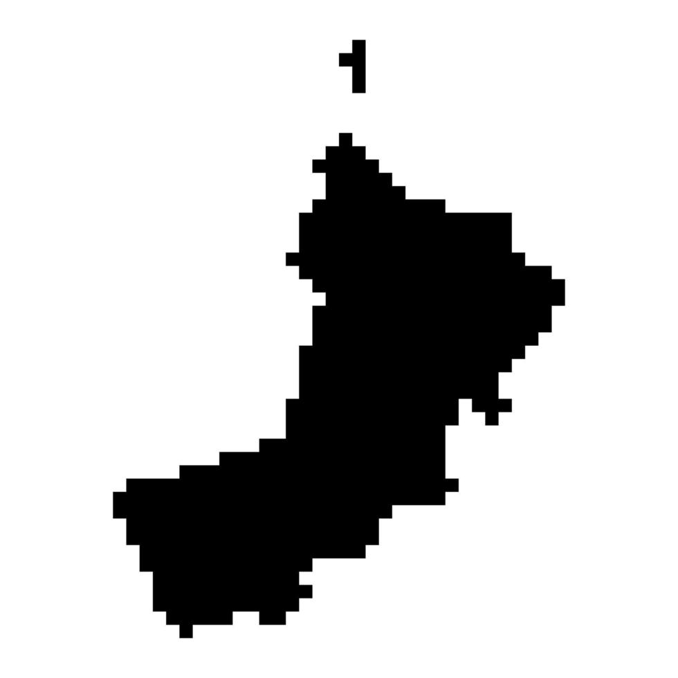pixel Karta av oman. vektor illustration.