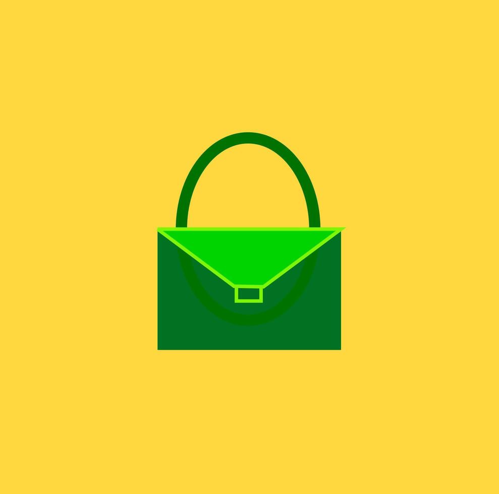 grön väska ikon vektor