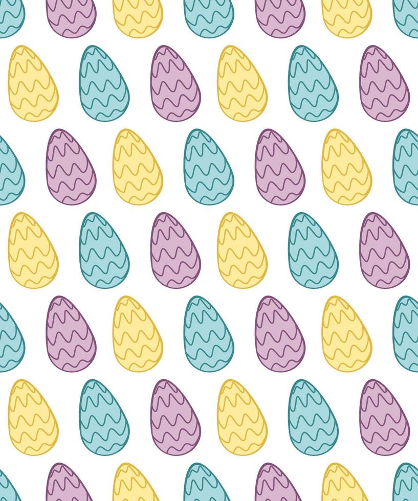 sömlös mönster ägg påsk. pastell färgad vektor illustration. bakgrund för kort, affisch, omslag