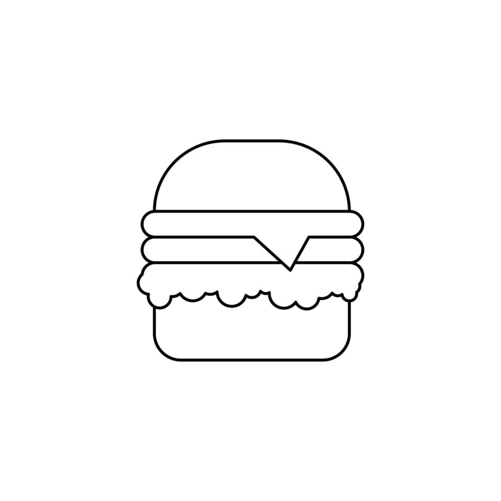 Burger-Symbol. Gliederungssymbol vektor