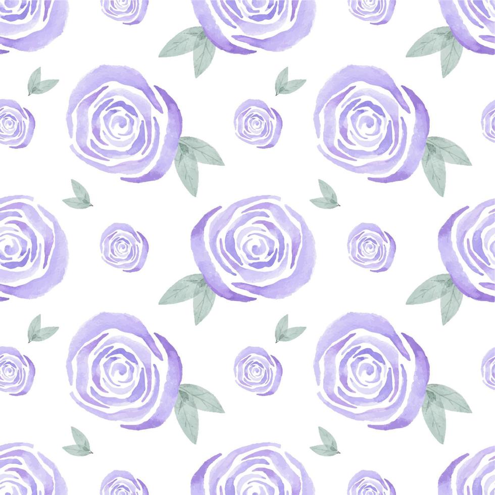lila einfache abstrakte Rose. Aquarell florales nahtloses Muster mit einfachen pastellrosa Blumen. ideal für Textilien, digitales Papier, Verpackungen und andere Designs vektor