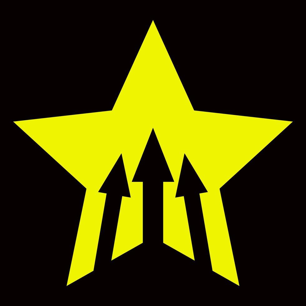 logotyp stjärna med pil vektor