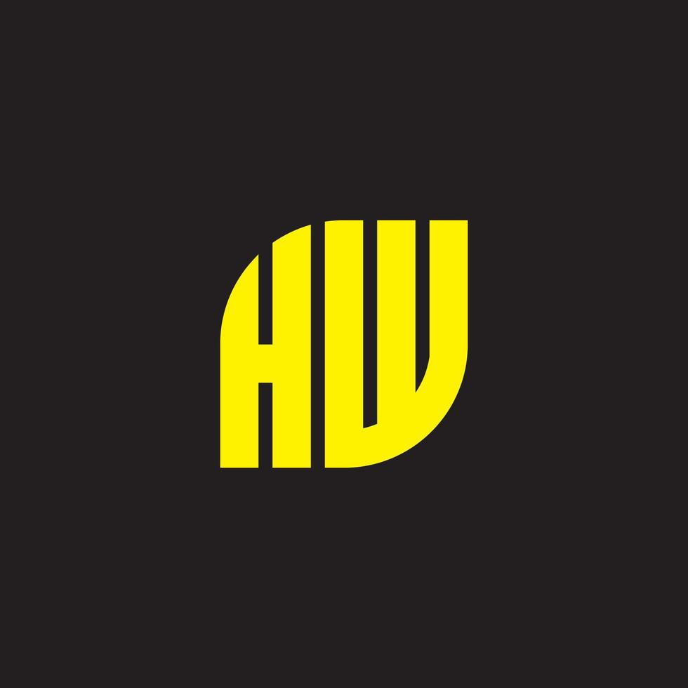 hw-Logo-Design-Vektorvorlagen vektor