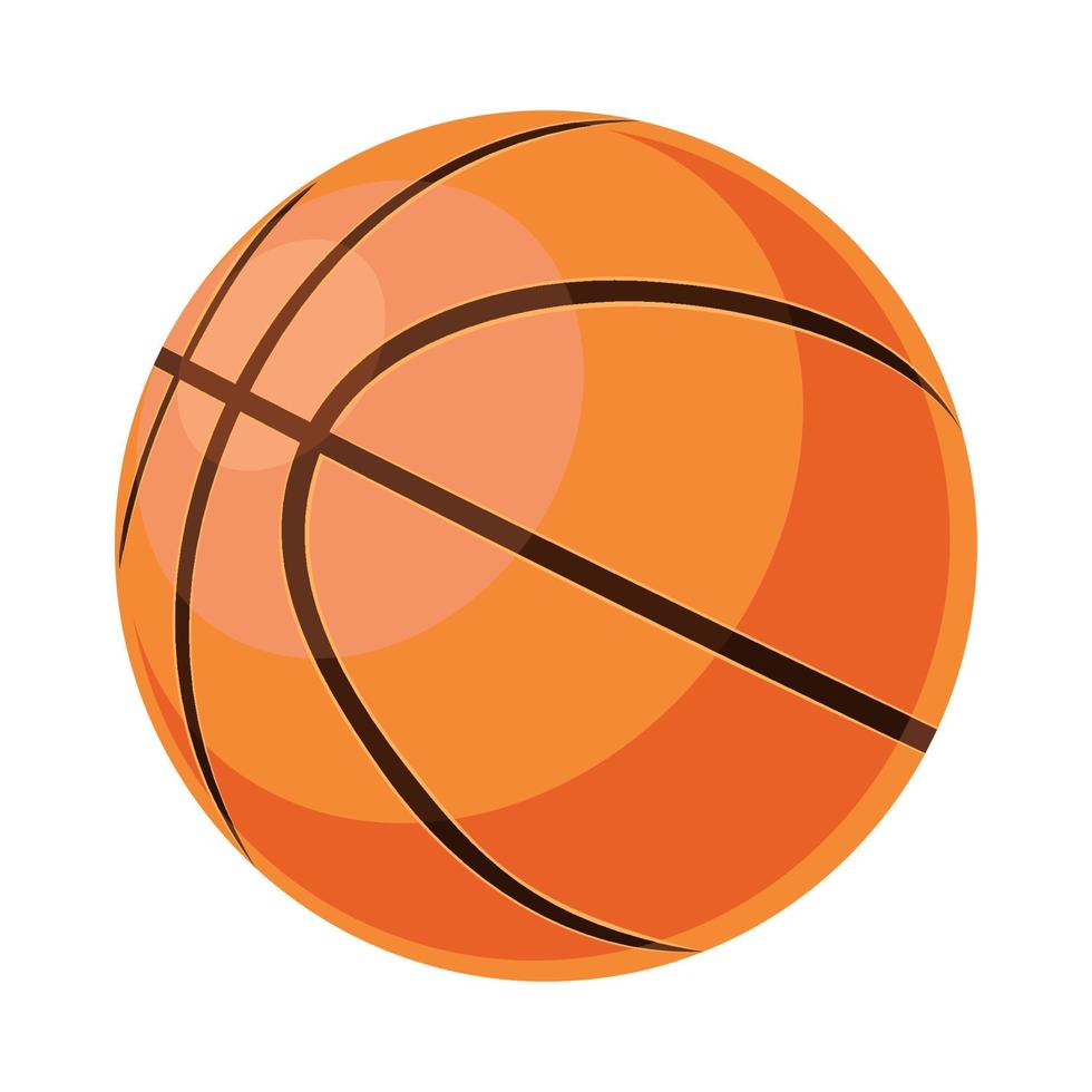 basketballball in flacher technik sportausrüstung vektor