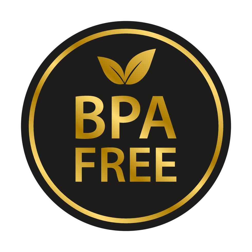 BPA-freies Bisphenol A und Phthalate kostenloser Symbolvektor, ungiftiges Kunststoffschild für Grafikdesign, Logo, Website, soziale Medien, mobile App, ui-Illustration vektor