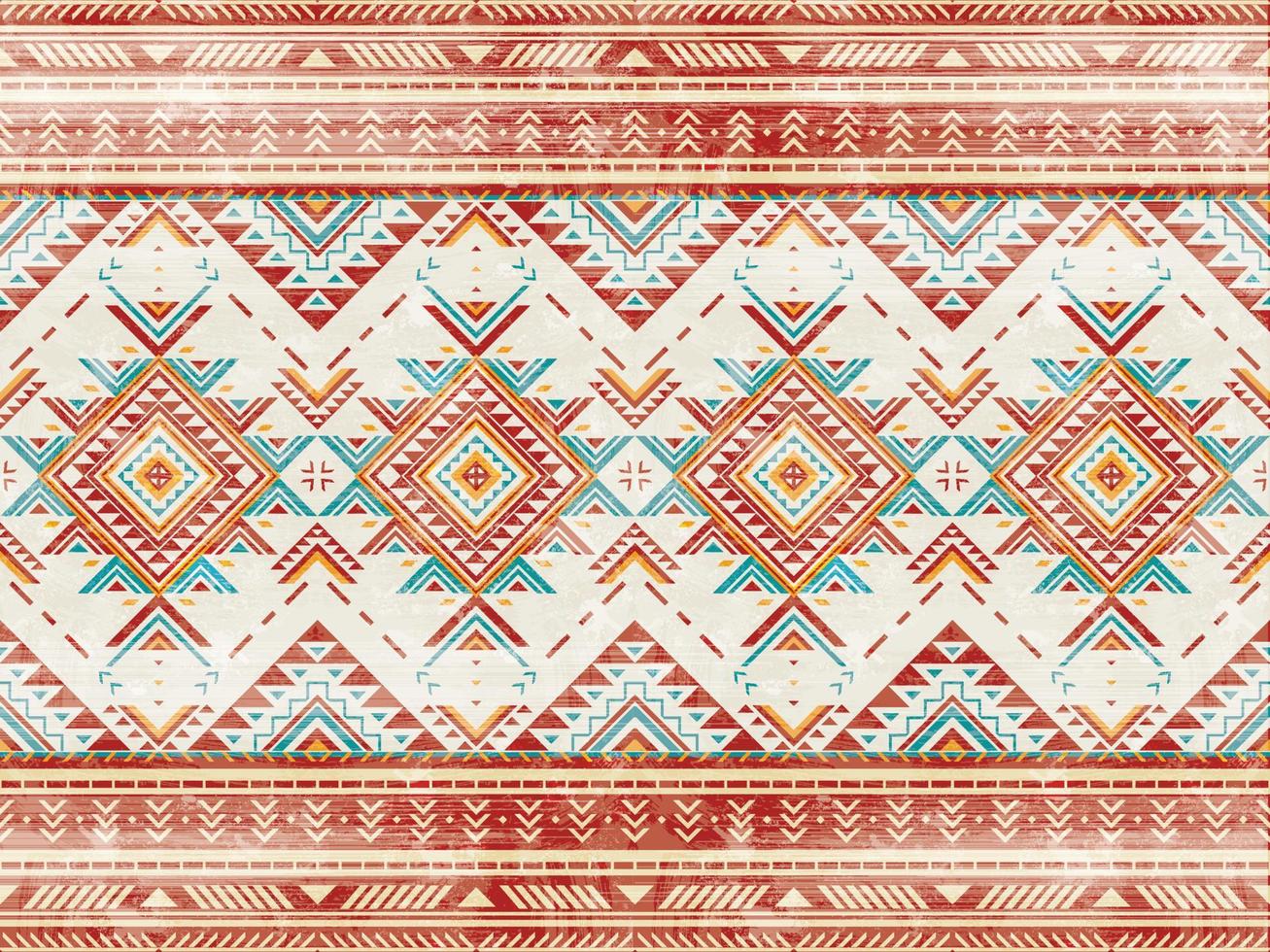 Muster der amerikanischen Ureinwohner indisches Ornamentmuster geometrische ethnische Textilstruktur Stammes- Aztekenmuster Navajo mexikanischer Stoff nahtlose Vektordekoration vektor