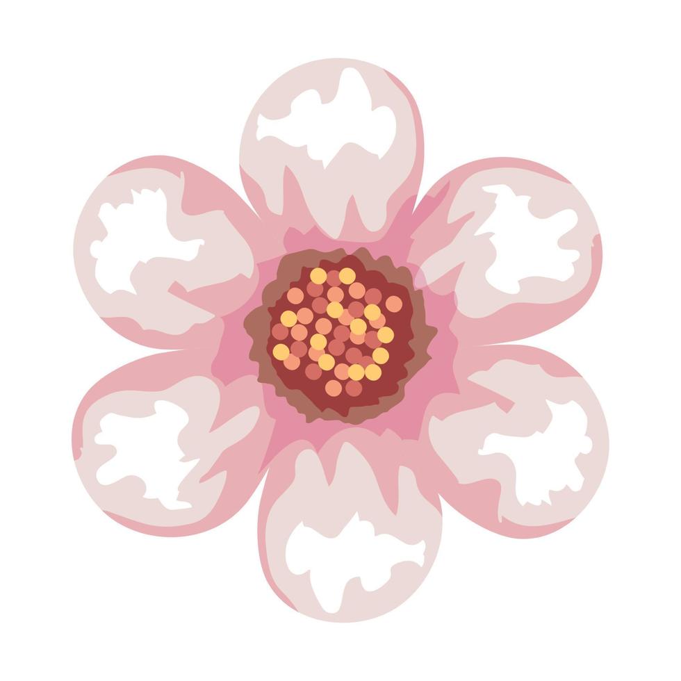 rosa blomma teckning vektor design