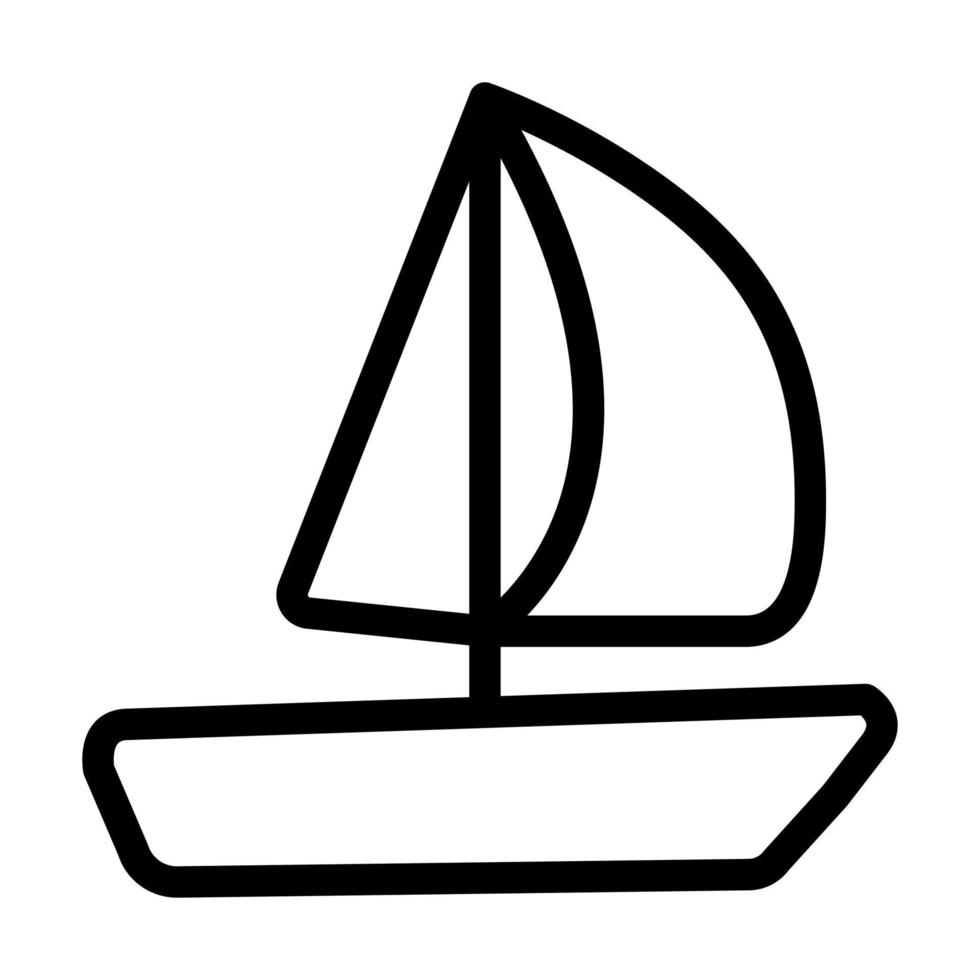 Segelboot-Icon-Design vektor