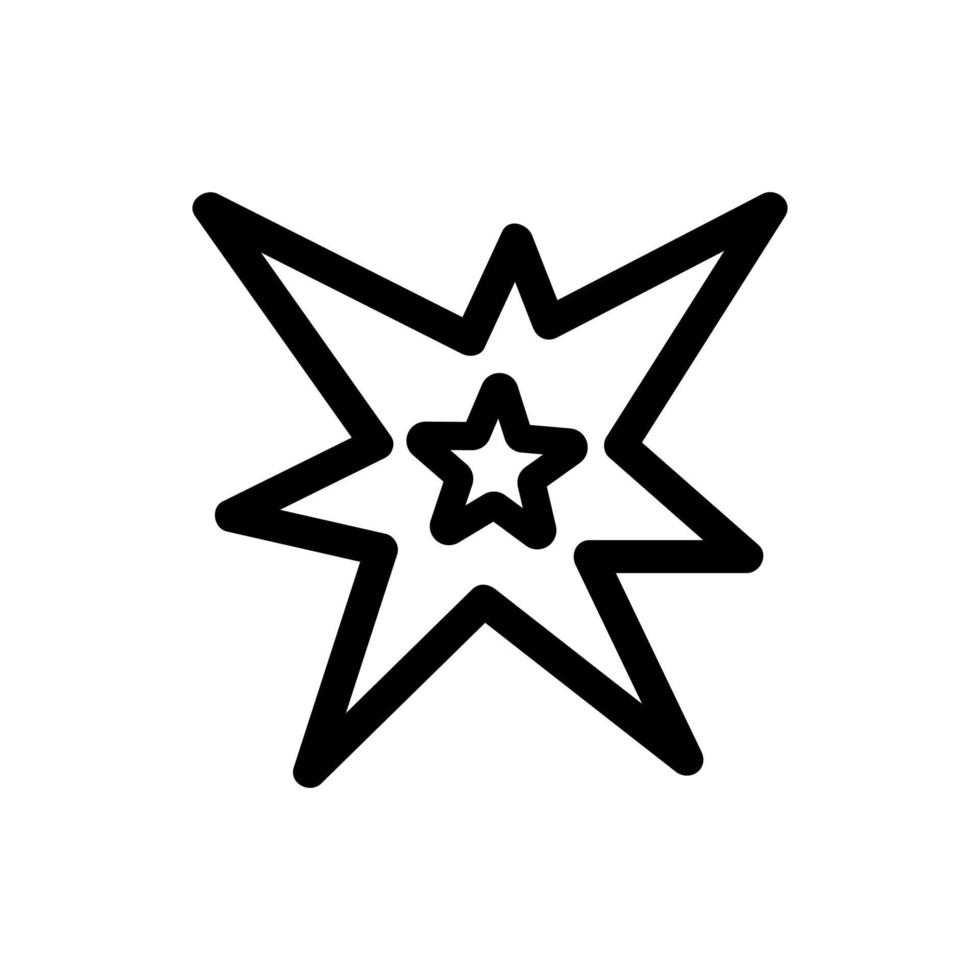 Stern leuchtender Glitzer-Icon-Vektor. isolierte kontursymbolillustration vektor