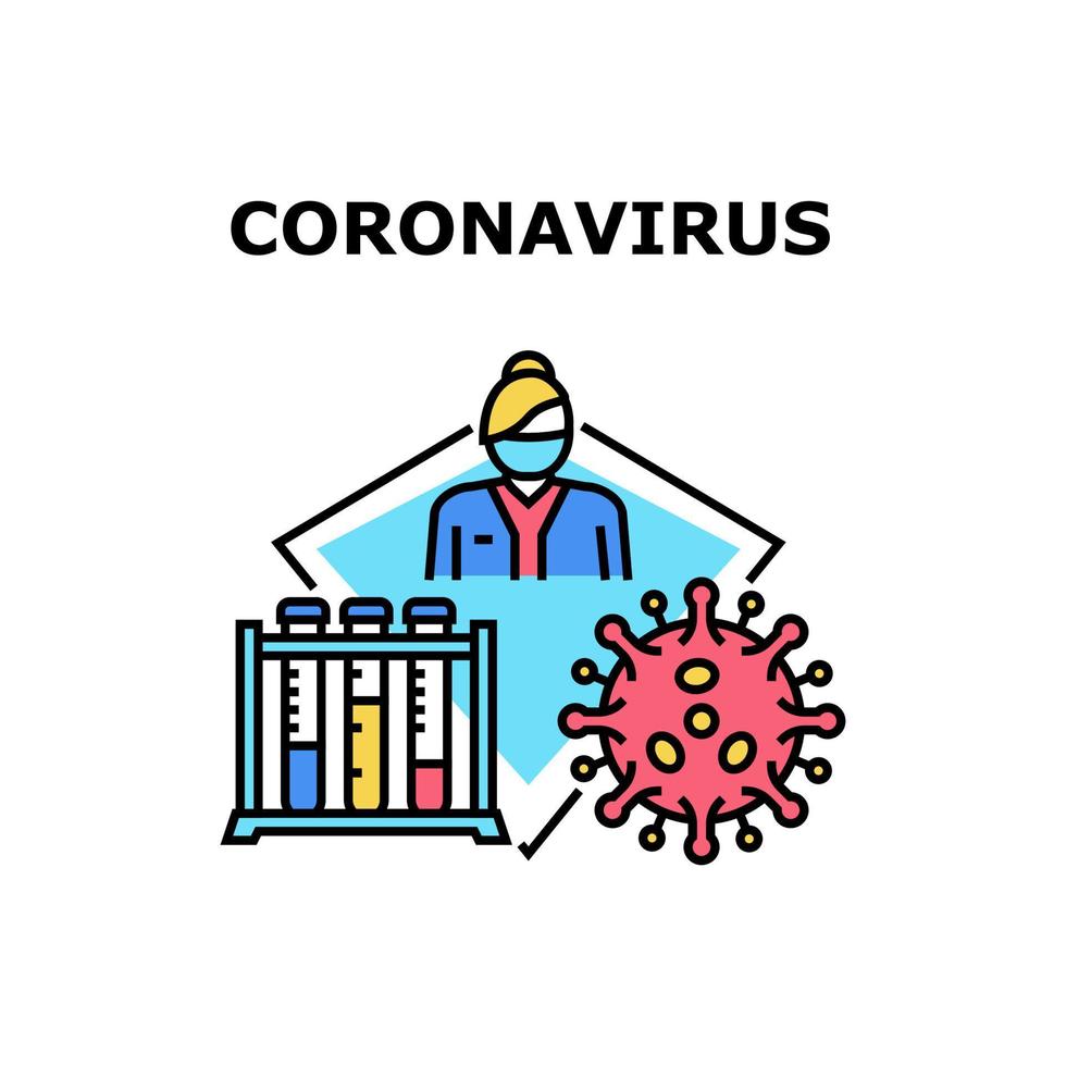 coronavirus vektor begrepp Färg illustration