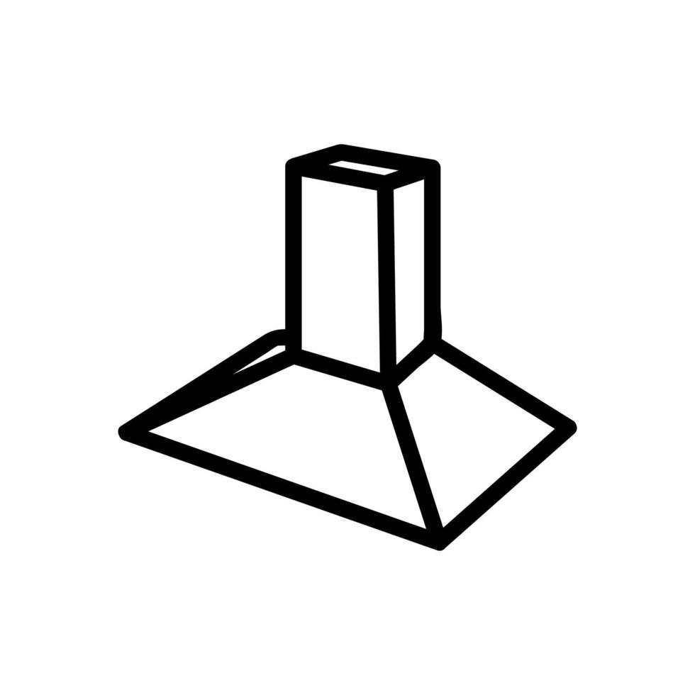 Pyramidenförmige Dunstabzugshaube Symbol Vektor Umriss Illustration