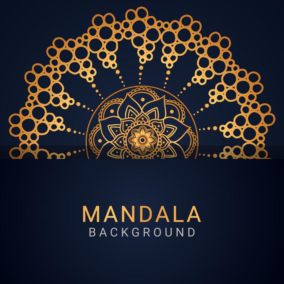 Luxus-Mandala golden mit schwarzem Hintergrund elegantes DesignLuxus-Mandala golden mit schwarzem Hintergrund elegantes Design vektor