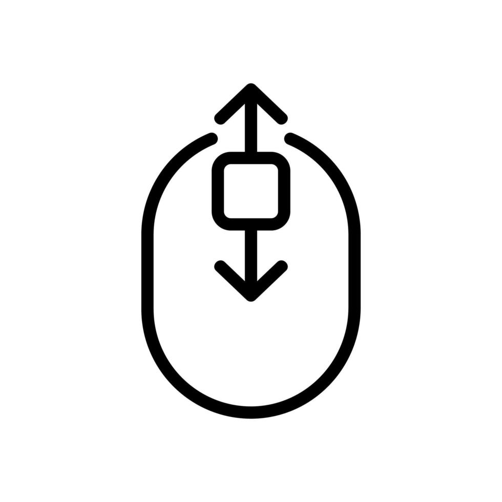 rulla skärmikonen vektor. isolerade kontur symbol illustration vektor