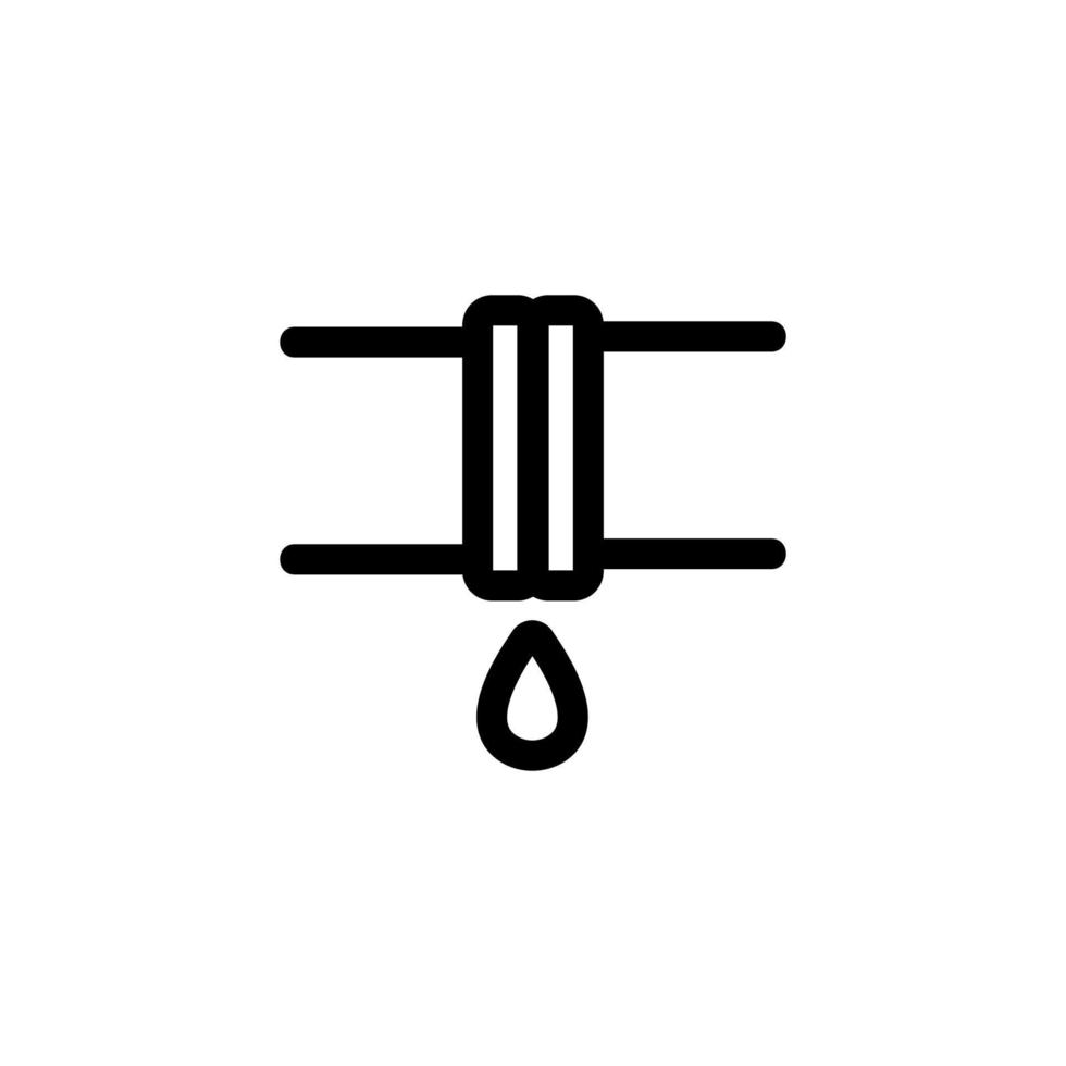 Symbolvektor für Rohre. isolierte kontursymbolillustration vektor