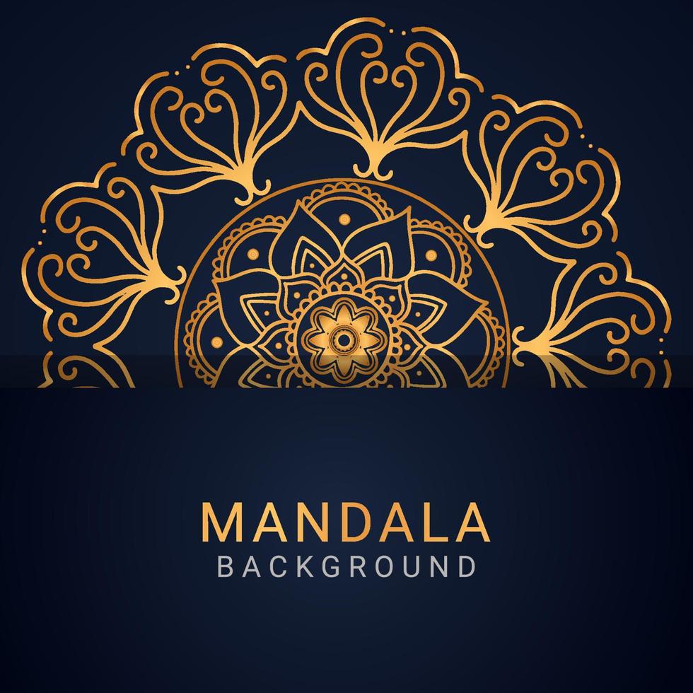 Luxus-Mandala golden mit schwarzem Hintergrund elegantes DesignLuxus-Mandala golden mit schwarzem Hintergrund elegantes Design vektor