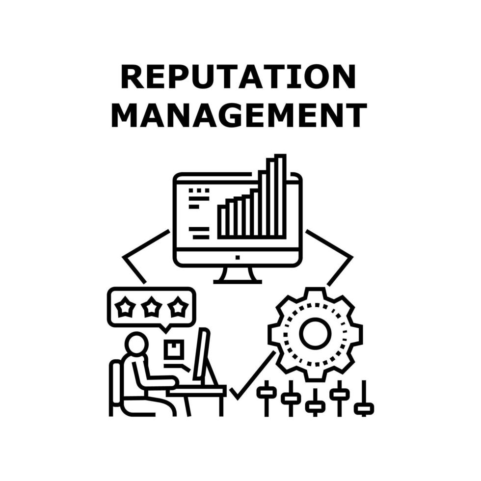 rykte förvaltning vektor begrepp illustration