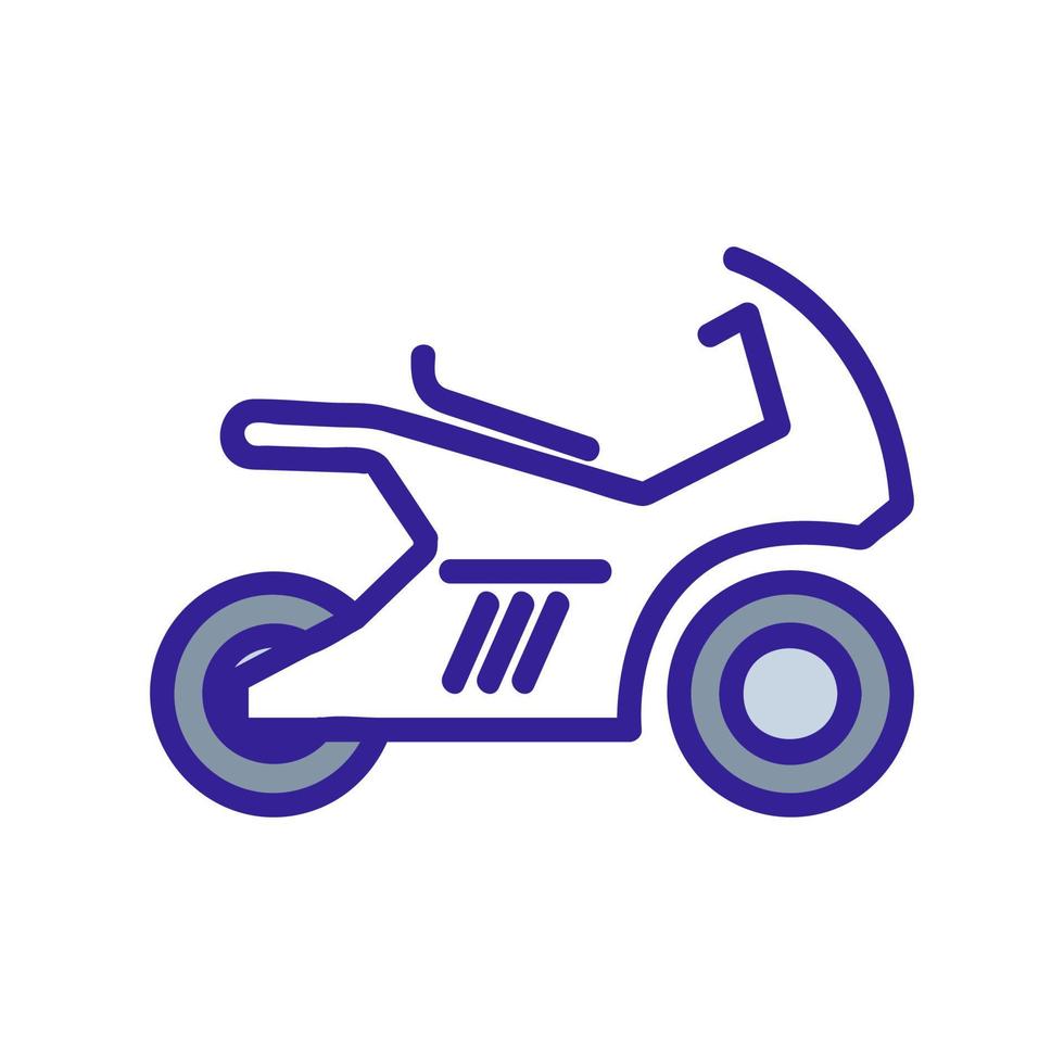 motorcykel ikon vektor. isolerade kontur symbol illustration vektor