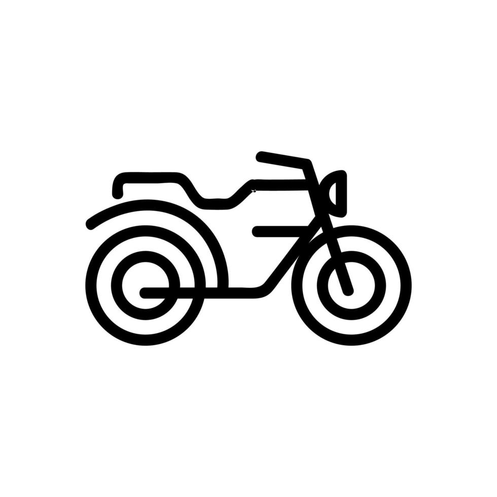 motorcykel ikon vektor. isolerade kontur symbol illustration vektor