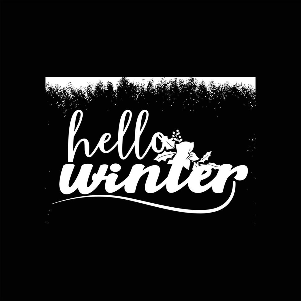 vinter- t-shirt design vektor