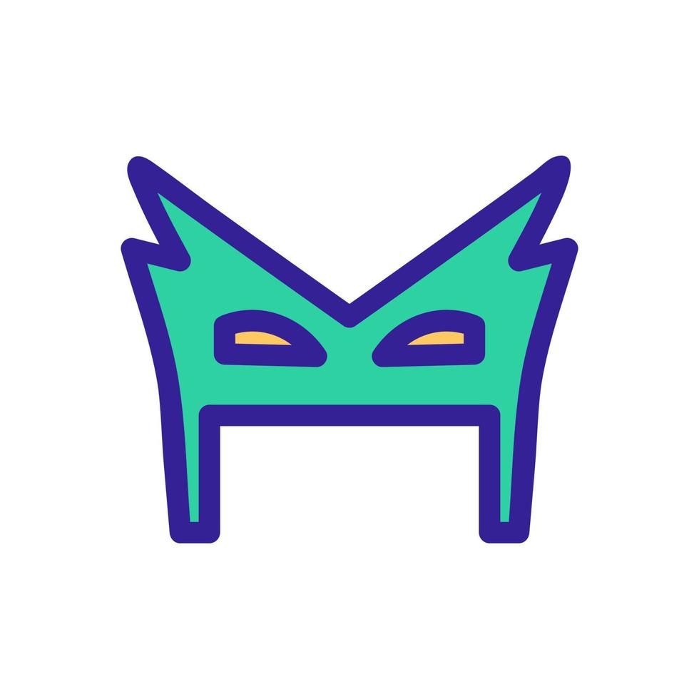 super hjälte mask ikon vektor. isolerat kontur symbol illustration vektor