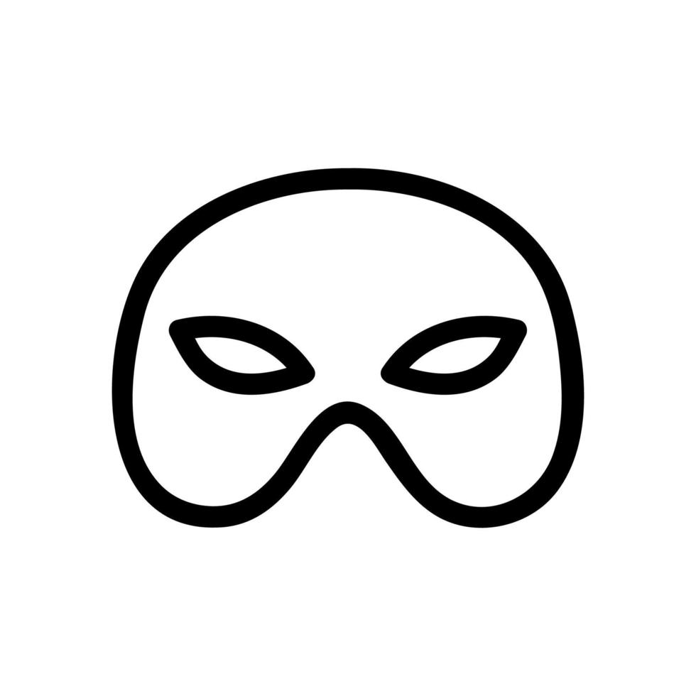 Symbolvektor für Superheldenmaske. isolierte kontursymbolillustration vektor