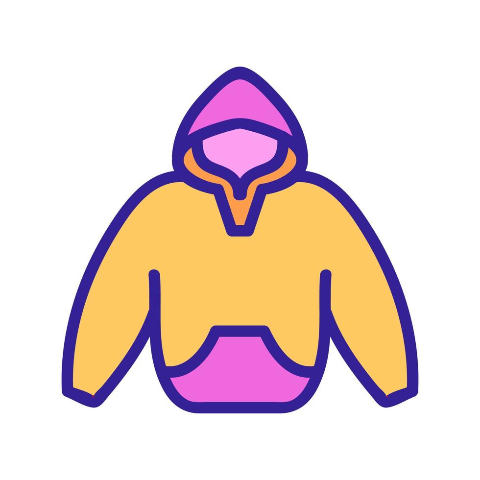 Symbolvektor für warmen Hoodie. isolierte kontursymbolillustration vektor