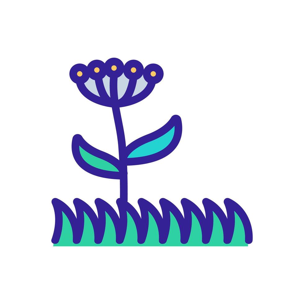 botanisk fält ikon vektor översikt illustration