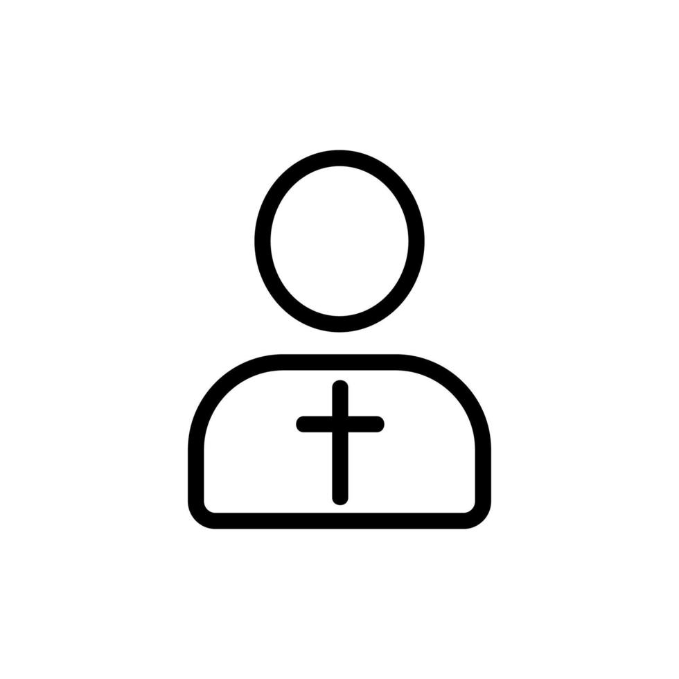 präst ikon vektor. isolerat kontur symbol illustration vektor