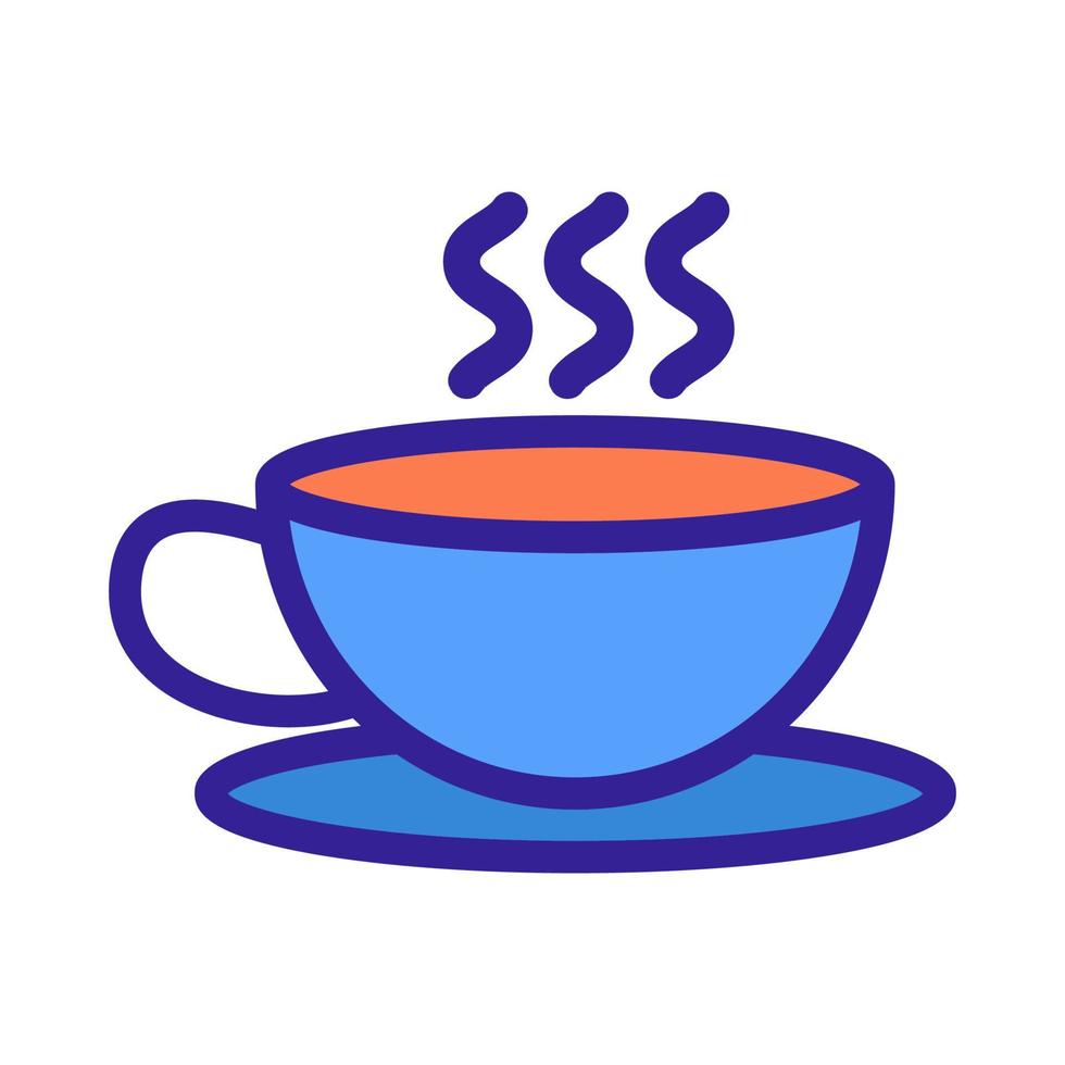 Tasse Kaffee Symbolvektor. isolierte kontursymbolillustration vektor