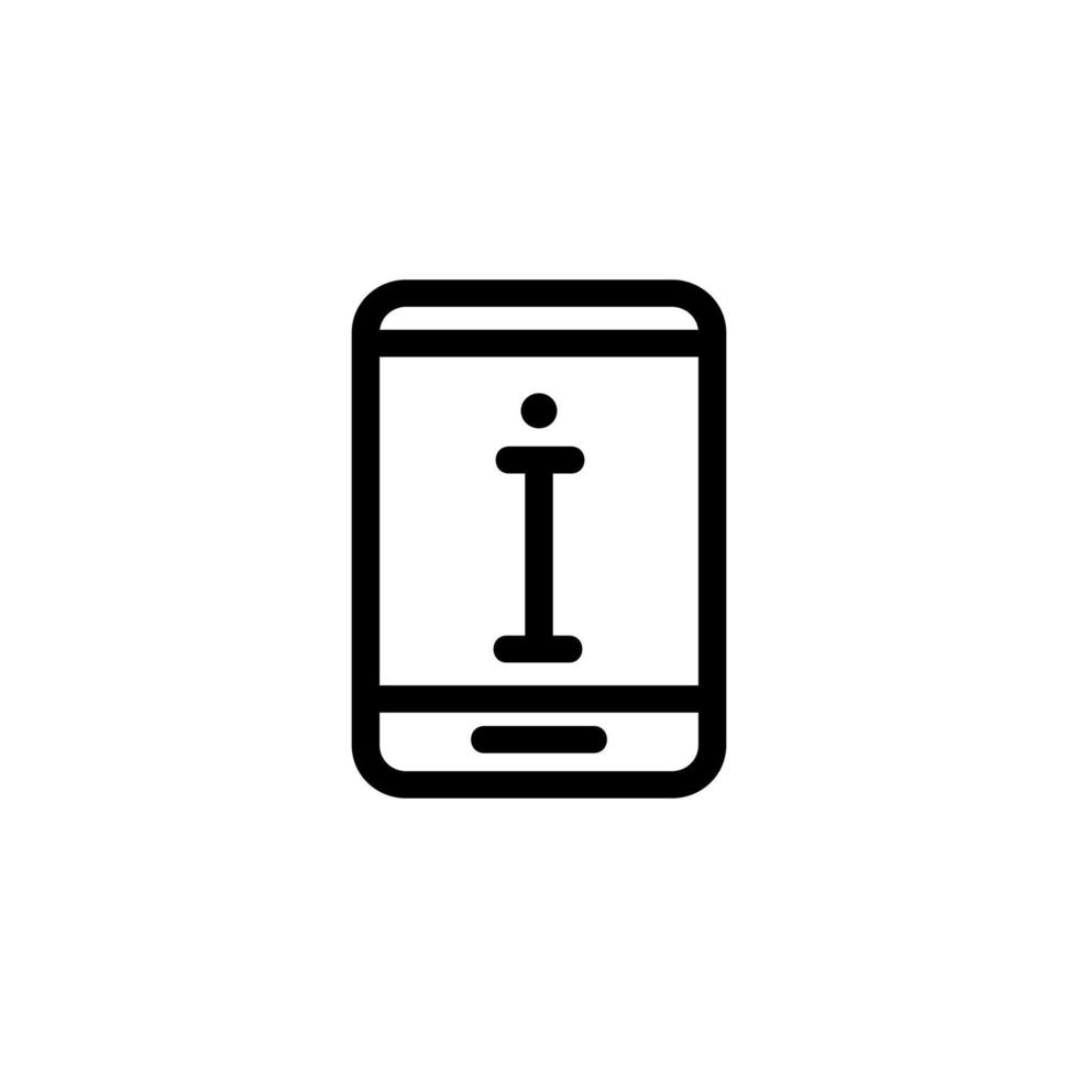 information på de telefon ikon vektor. isolerat kontur symbol illustration vektor