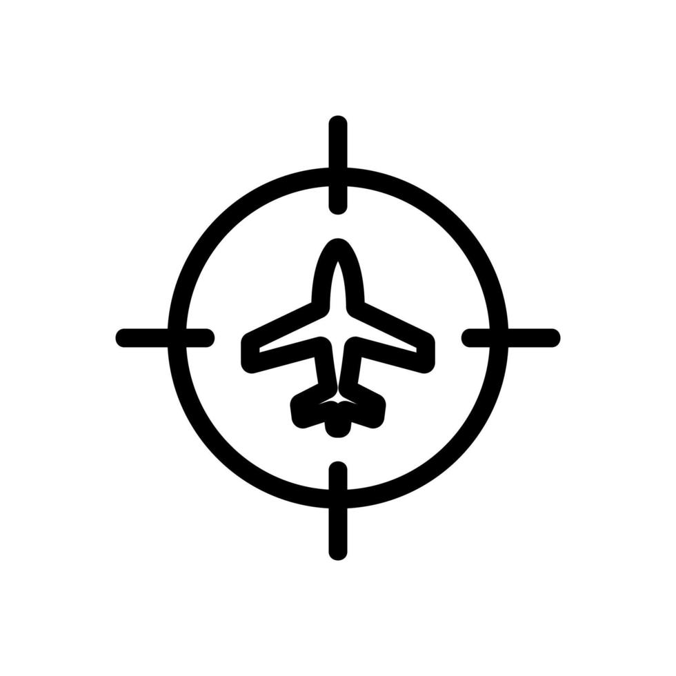 Flugzeug-Sichtsymbol-Vektor. isolierte kontursymbolillustration vektor