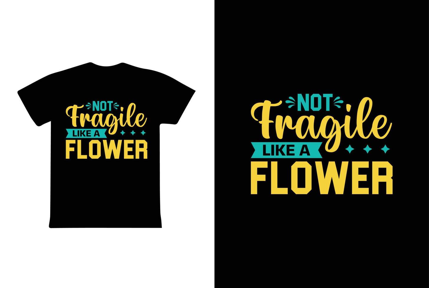 nicht zerbrechlich wie eine Blume. Frauentag 8. März T-Shirt-Design-Vorlage vektor