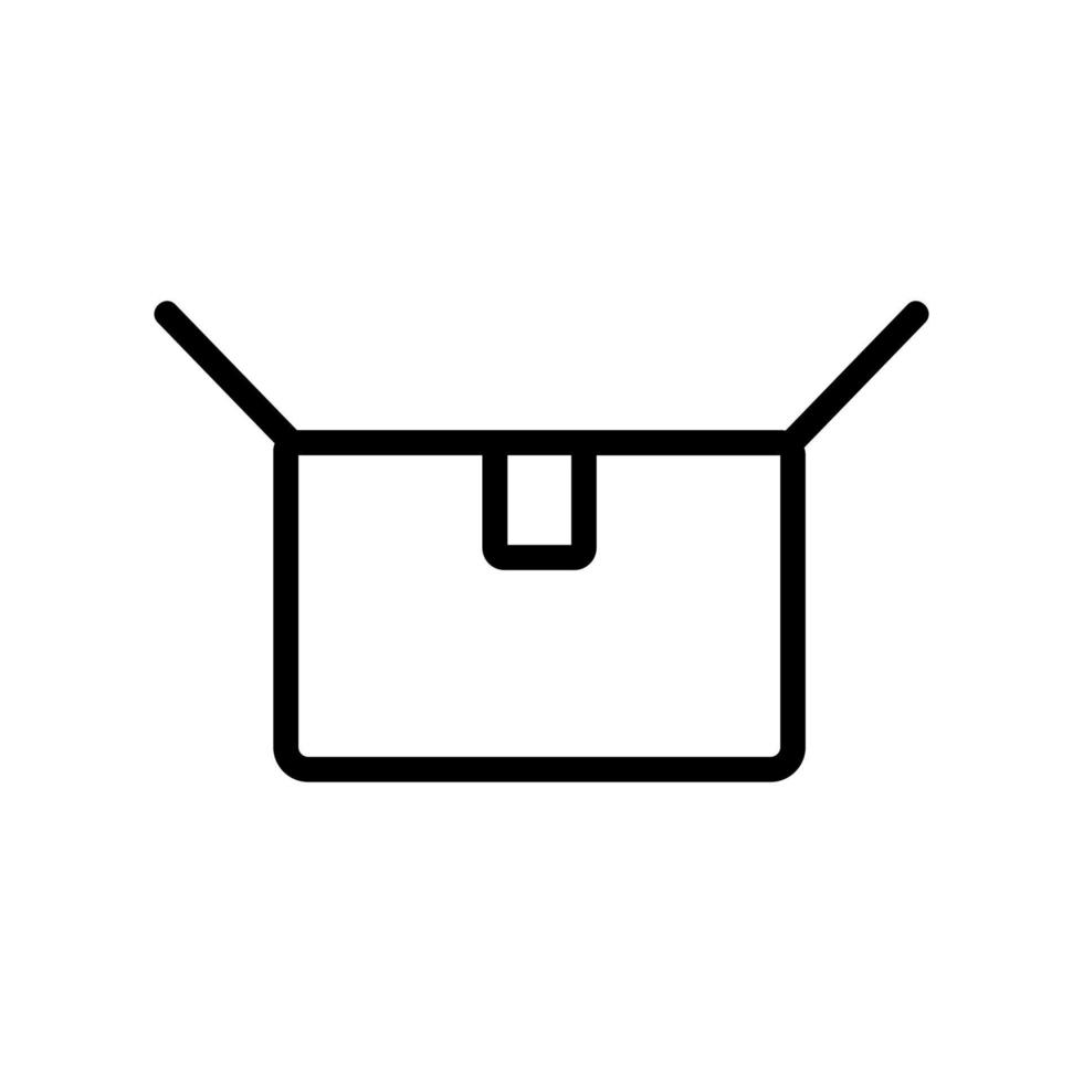 box paket ikon vektor. isolerade kontur symbol illustration vektor