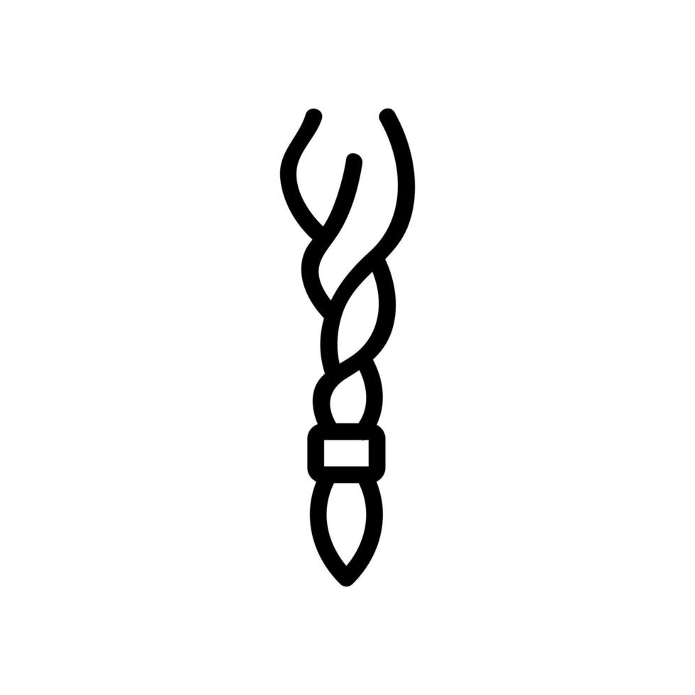 fläta ikon vektor. isolerade kontur symbol illustration vektor