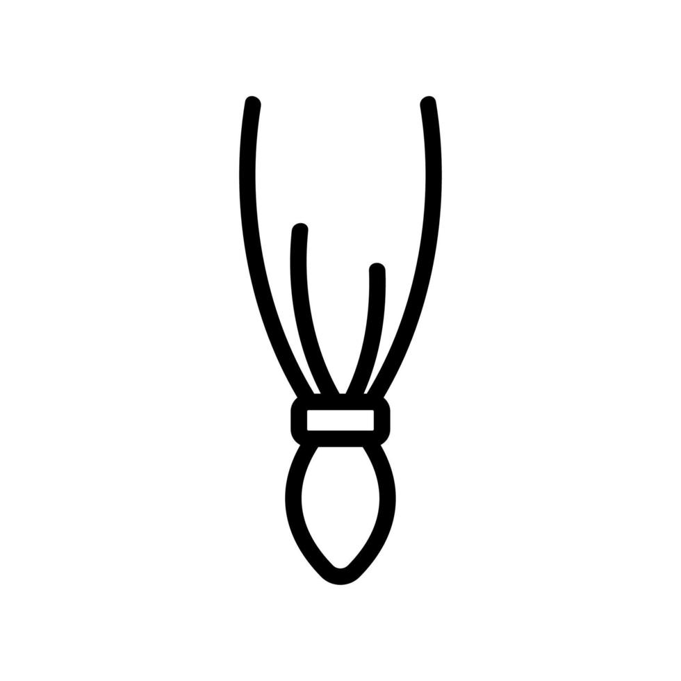 fläta ikon vektor. isolerade kontur symbol illustration vektor