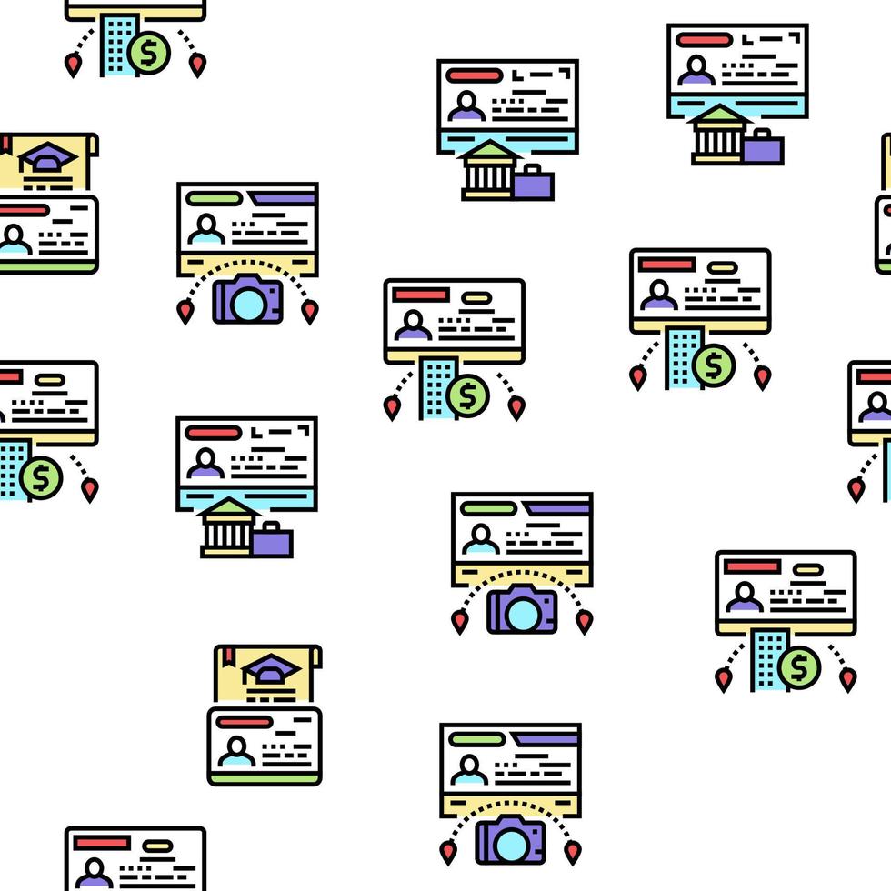 Visum für Reisen Vektor nahtlose Muster