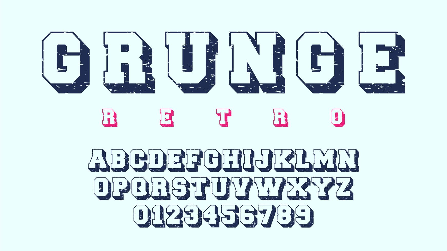Grunge Alphabet Template Set vektor