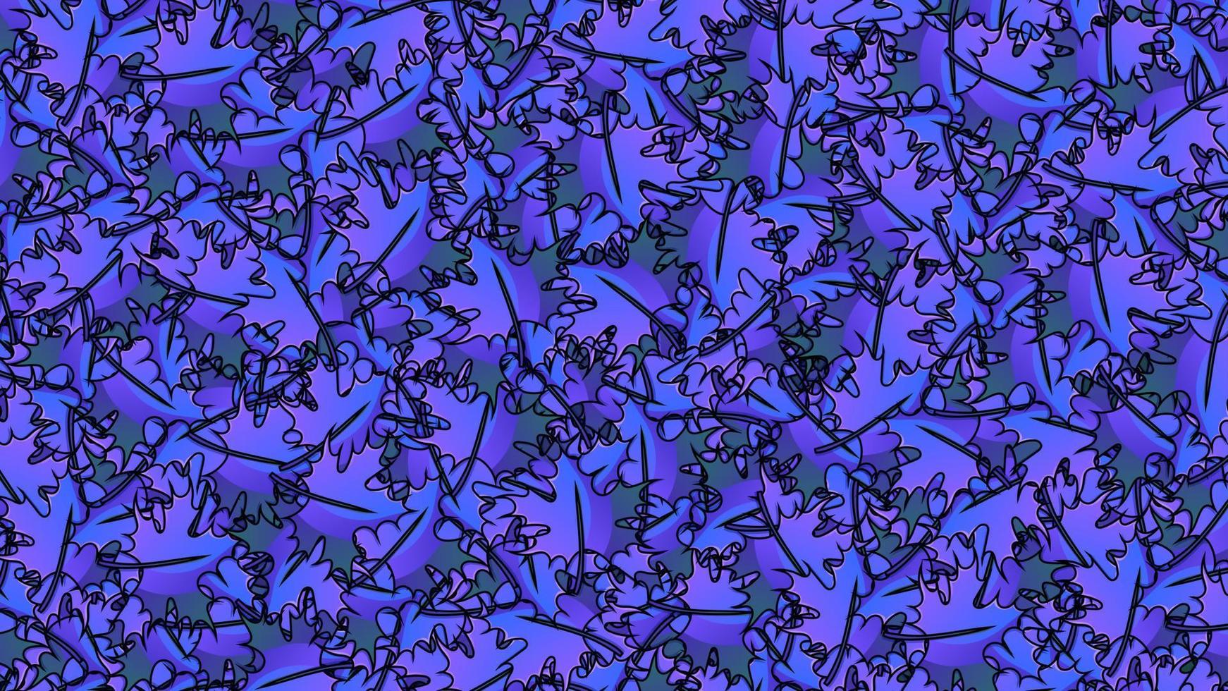 blå vektor sömlös mönster tropisk prydnad, handflatan löv, monstera löv i blå toner. djungel mönster. trend platt mönster för utskrift på tyg. kläder, omslag papper